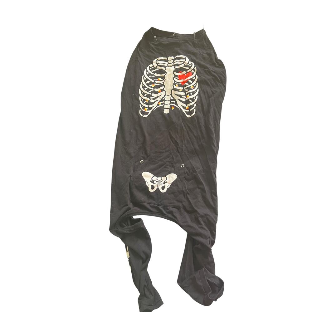 NWT XL Halloween Thrills & Chills Glow in the Dark Skeleton Dog Costume